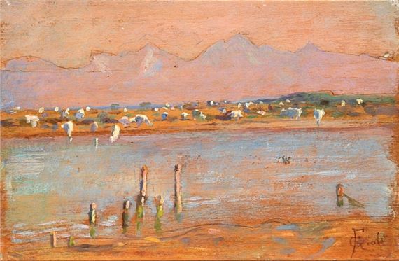 L'ABBEVERATA by Francesco Gioli, 1911