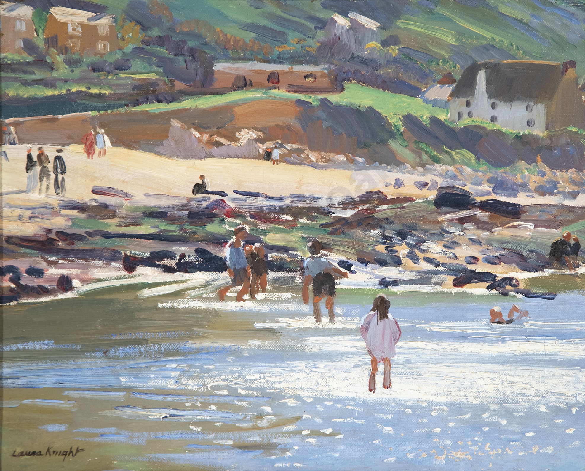 Bathers at Low Tide, Sennen by Dame Laura Knight