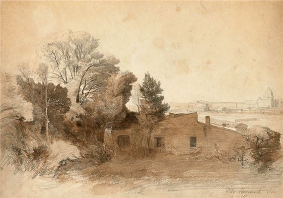 Villa à Rome by Félix Ziem, avril 1849