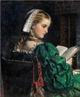 Portrait of a Lady Reading - Francis John Wyburd