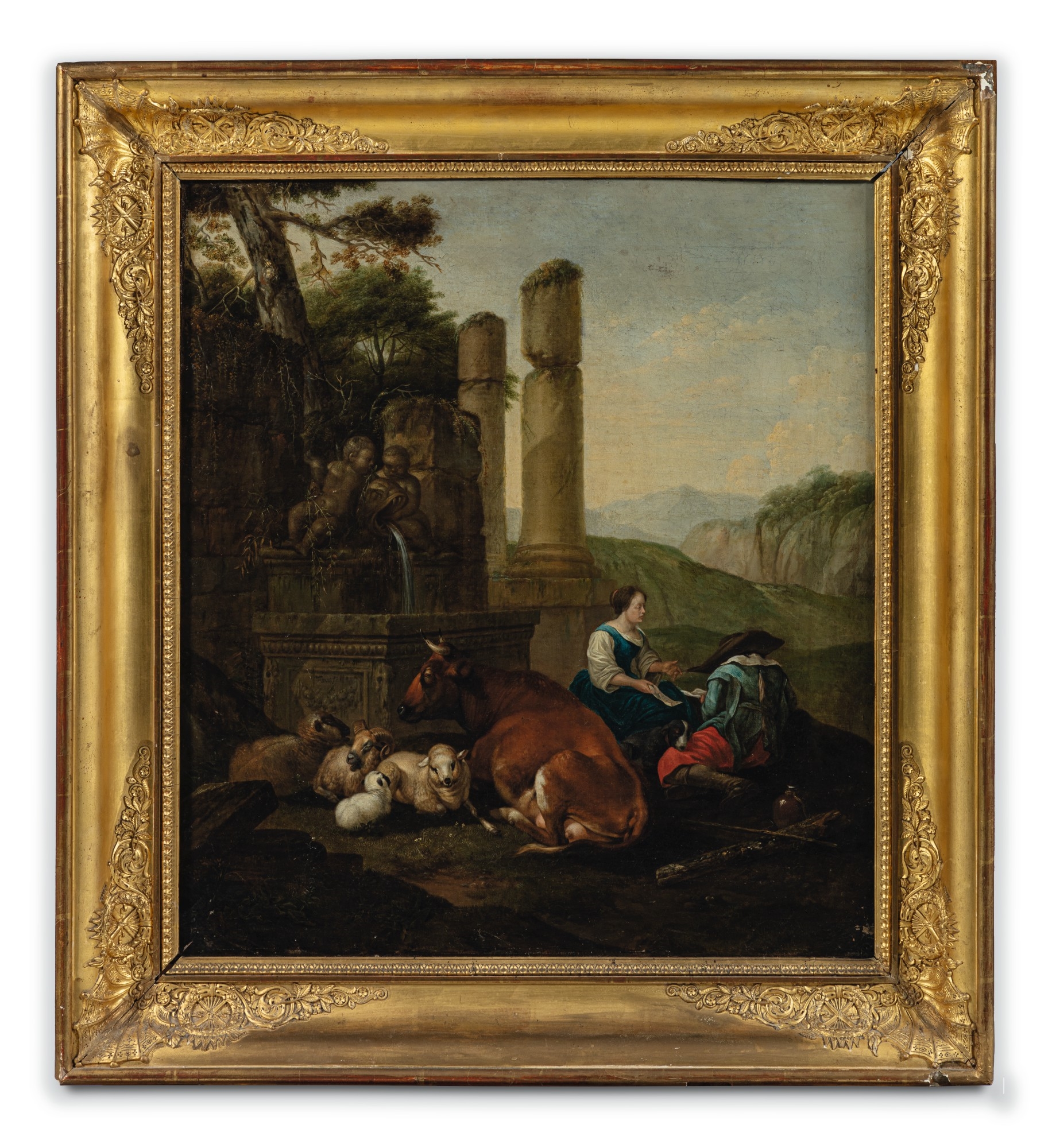 Theodor Roos | SHEPHERDS IN THE ROMAN CAMPAGNA | MutualArt