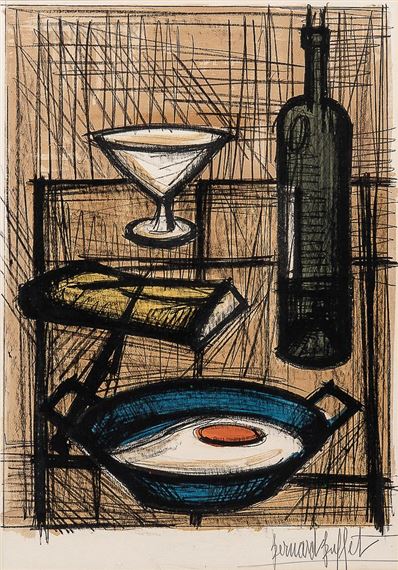 ベルナール・ビュッフェ【Homme a l'oeuf sur le plat】