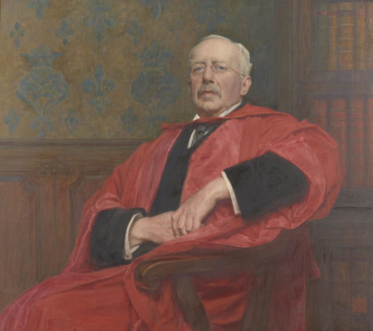 Artwork by Edward Steel Harper, Portrait of Sir Robert Michael Simon FRCP (1850-1914), Made of oil on canvas