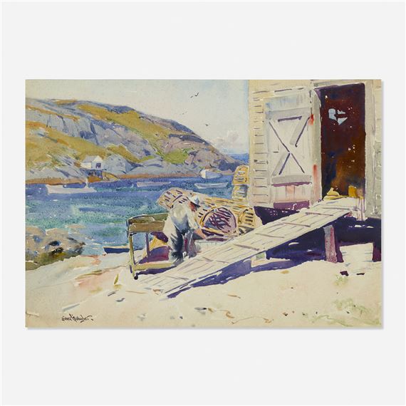 Lobster Shack with Traps, Monhegan by Sears Gallagher