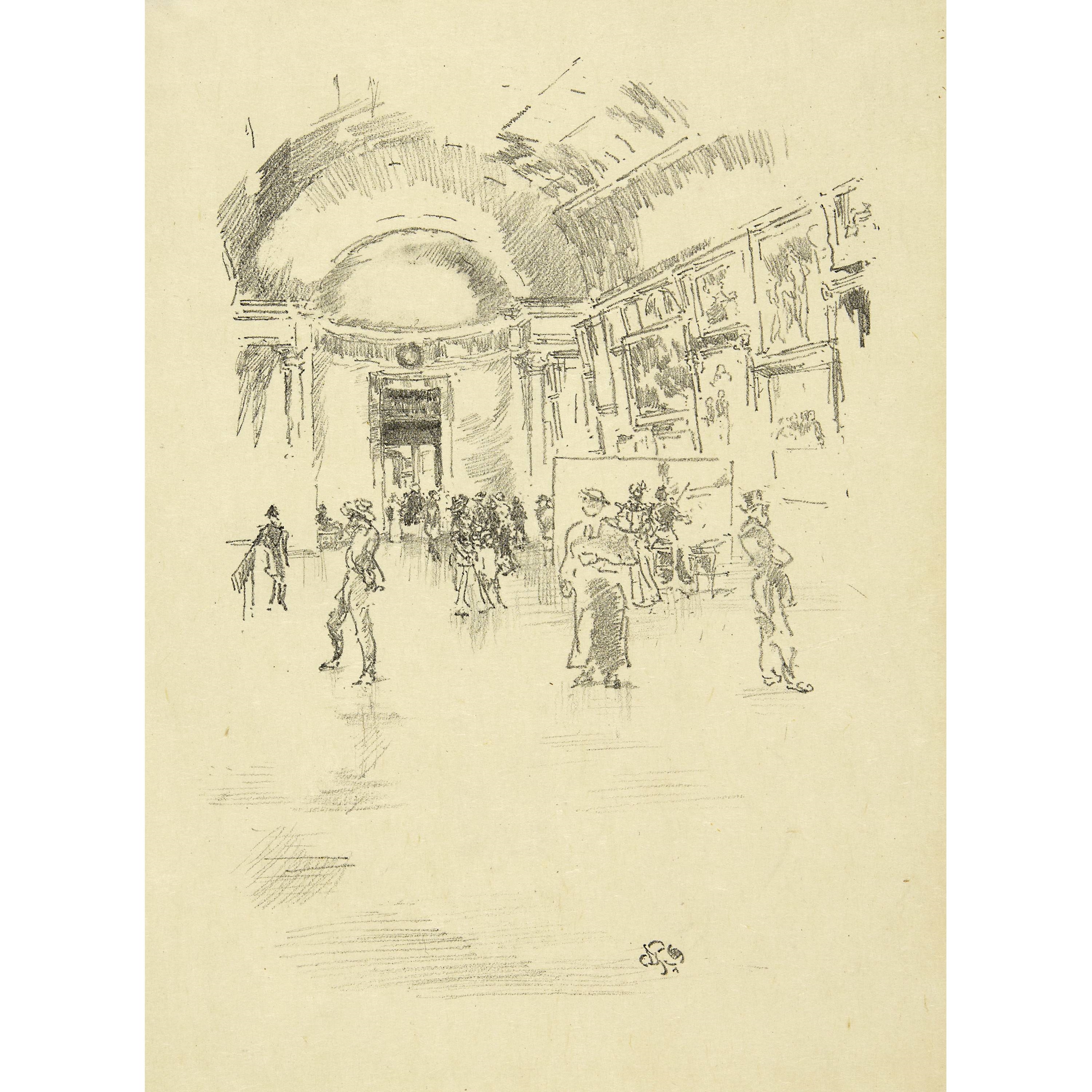 Artwork by James Abbott McNeill Whistler, The long Gallery, Louvre, Made of Lithograph