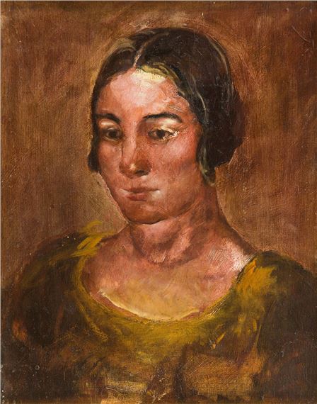 Bolesław Cybis | Bust of a young women in dark tones (1925 - 1928 ...