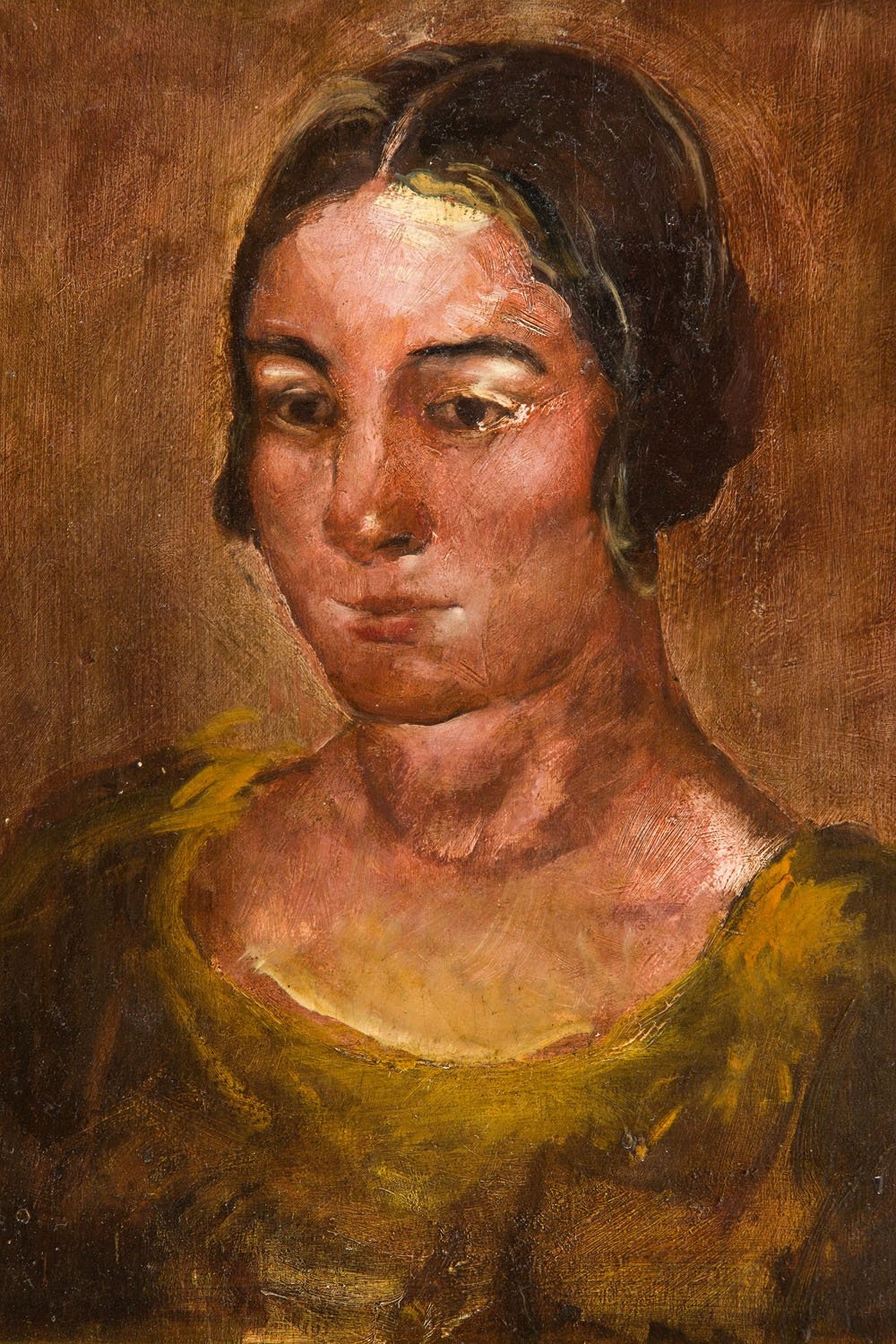 Cybis Bolesław | Bust of a young women in dark tones (1925 - 1928 ...
