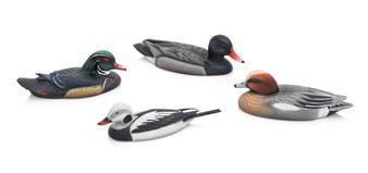 Four Works: Comprising of a Wood Duck, a Eurasian Wigeon, a Long Tailed Duck and a Rosybill - Romeo Miracoli