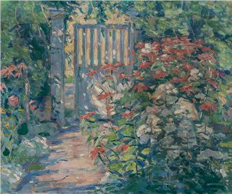 Village Garden Gate - Frank Townsend Hutchens