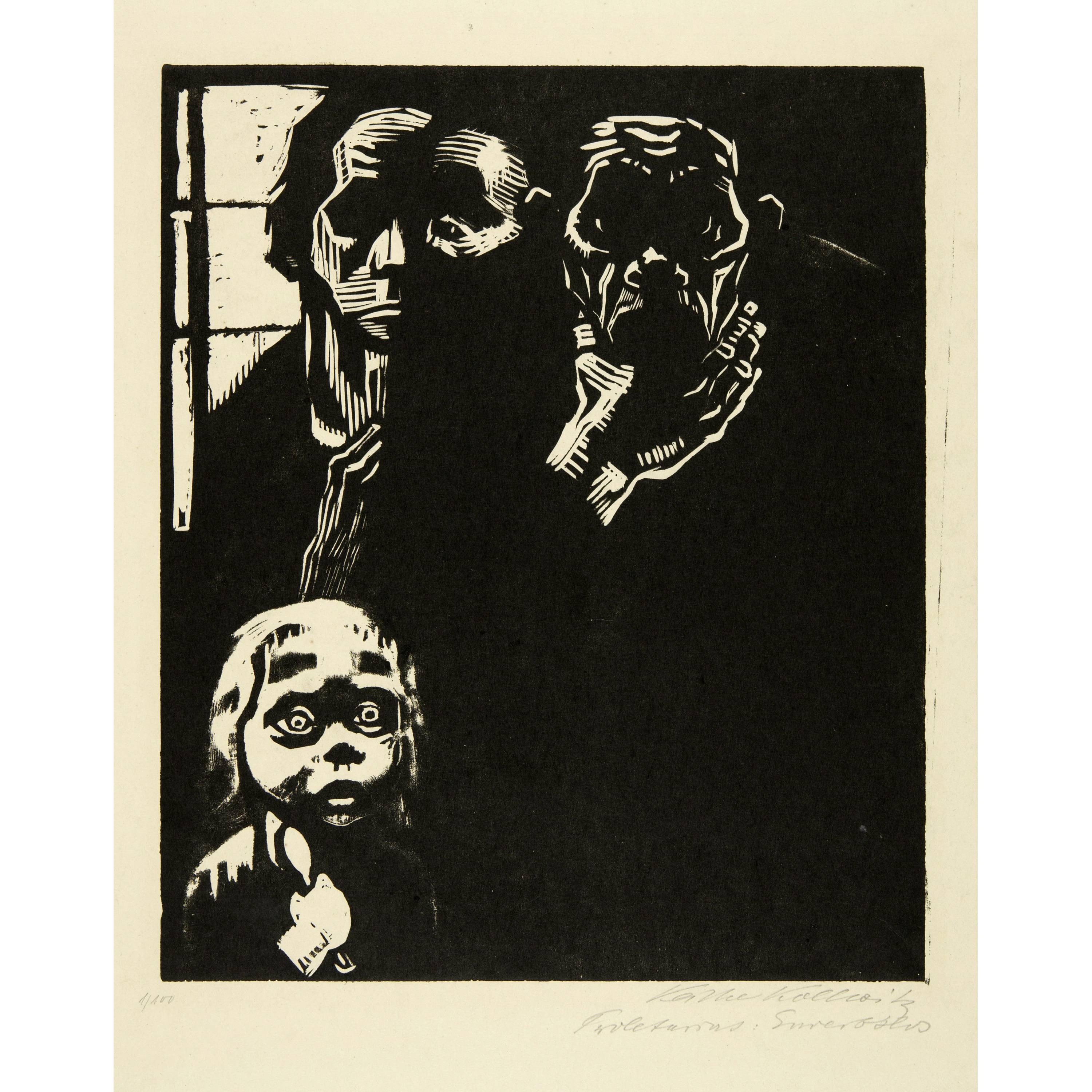 ErwerbslosBlatt 1 der Folge "Proletariat" by Käthe Kollwitz, 1924-1925