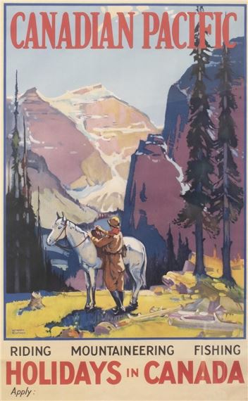 HOLIDAYS IN CANADA by Leonard Richmond, ca 1925