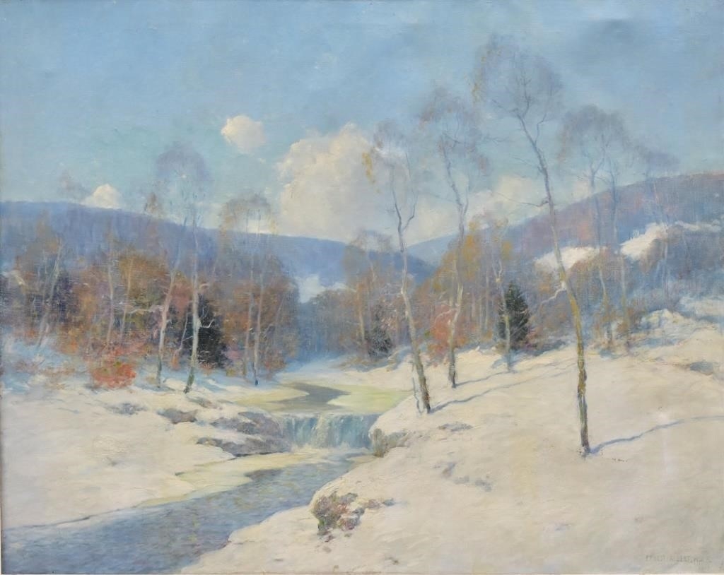 Artwork by Ernest Albert, Winter Landscape, Made of Oil on canvas