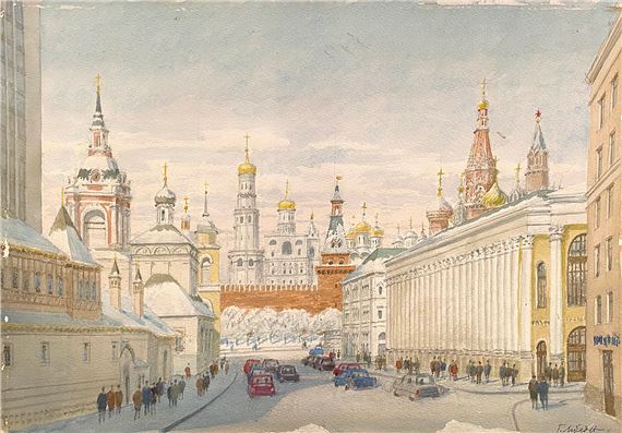 Moscow Kremlin by Georgiy Georgievich Lebedev