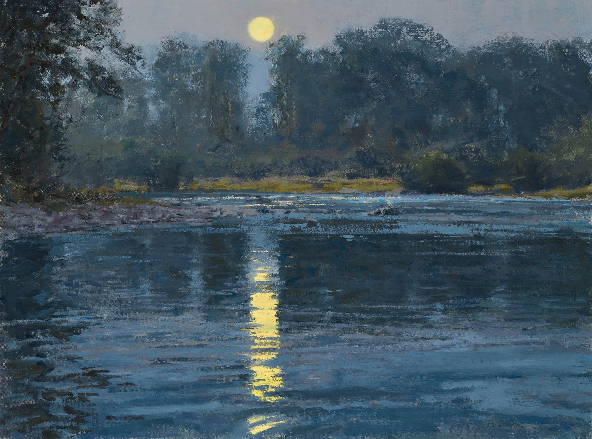 Skip Whitcomb | SUMMER MOON – NEW FORK RIVER | MutualArt