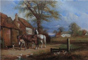The village Blacksmith, Hemington - Claude L. Clark