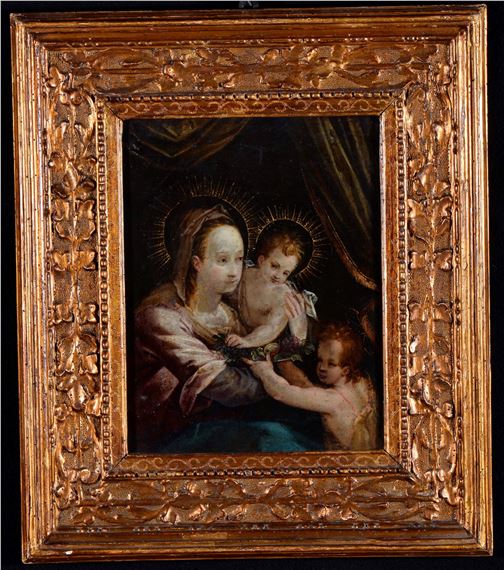 Giorgio Giulio Clovio | Madonna con bambino e San Giovannino | MutualArt