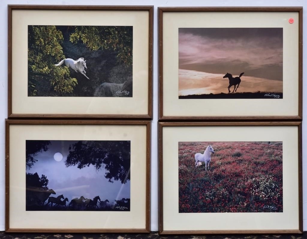 Four Works: Horse: In The Meadow; Free As The Wind; At Sunset and Thunder by Moonlight by Robert Vavra, 1978-1980