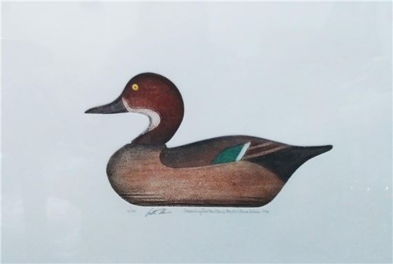 East Coast style CINNAMON Teal drake duck decoy original paint WMW 