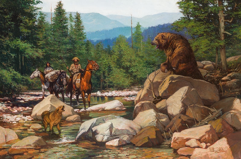 Artwork by William Maughan, Who Will Back Down First?, Made of Oil on canvas