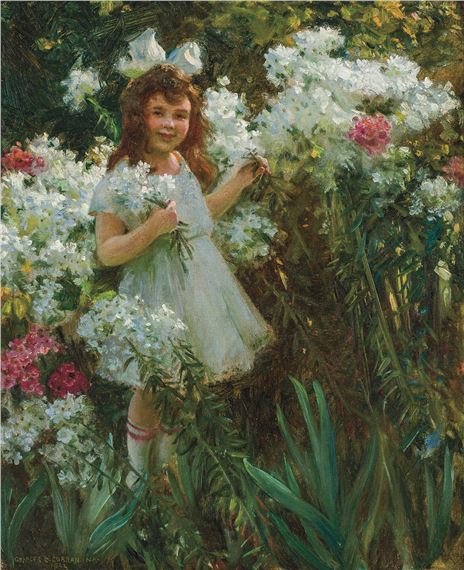 Sunshine and Flowers ("Child with Phlox") by Charles Courtney Curran, 1922