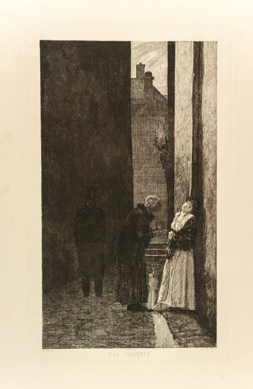 Ein Schritt by Max Klinger, circa 1882