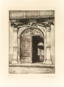 Two Works: Venezia la Misericordia; Antico portone - Augusto Maselli