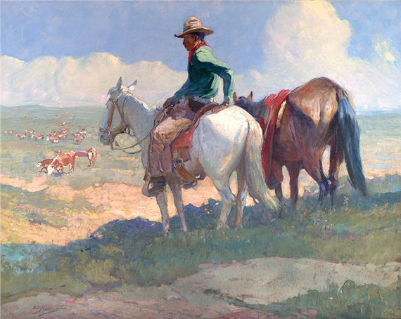 The Lookout by Oscar E. Berninghaus