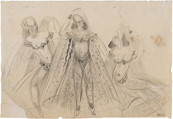 Salome. Dance of the seven veils by Fedor Fedorovich Fedorovsky, 1921