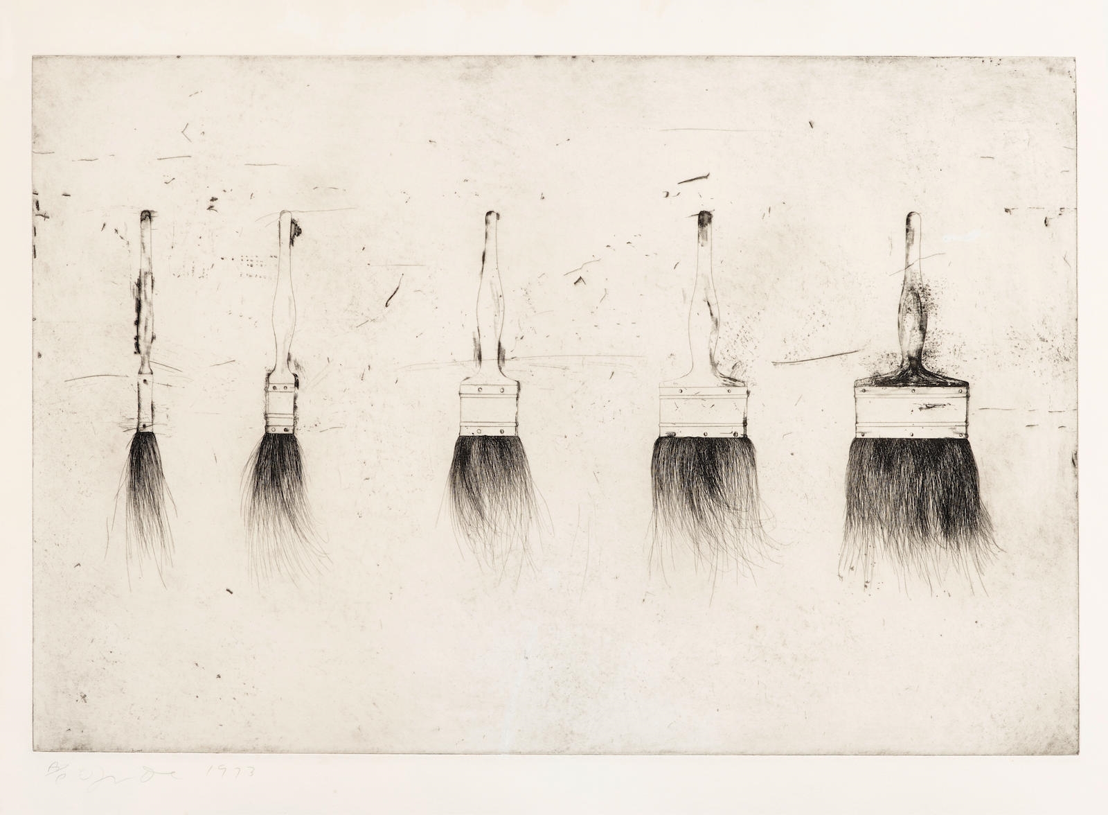 Jim Dine | Five Paintbrushes (1972) | MutualArt