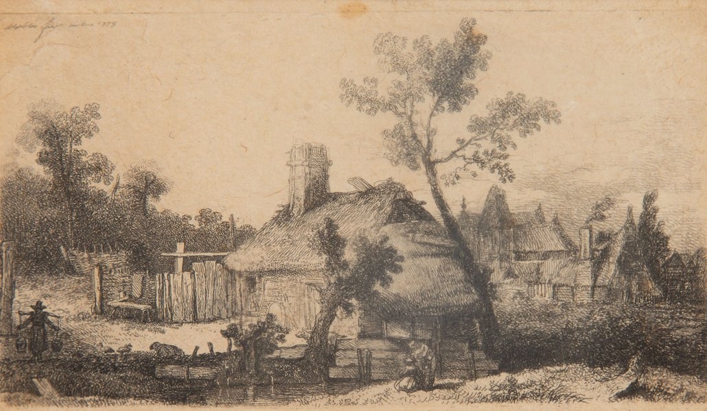 Artwork by Jean-Pierre Norblin de La Gourdaine, Village, Made of etching, drypoint/paper
