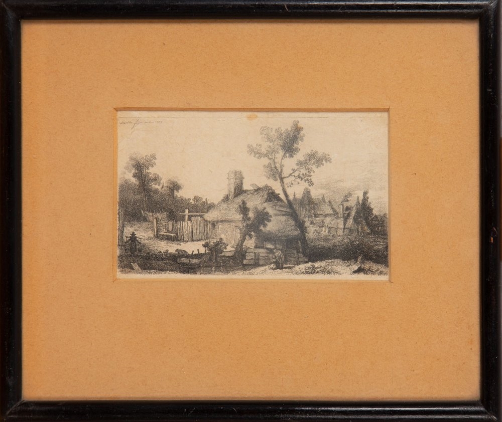 Artwork by Jean-Pierre Norblin de La Gourdaine, Village, Made of etching, drypoint/paper