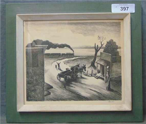 Edge of Town by Thomas Hart Benton‏, 1938