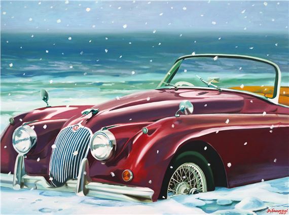 In ice from the series «And the car floats» by Vladimir Dubossarsky, 2017