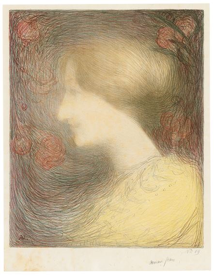 Tête de femme, from: L’Album d’Estampes Originales de la Galerie Vollard by Edmond-Francois Aman-Jean, 1897