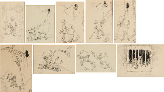 Nine Works: Picture series by Bruno Liljefors, 1884