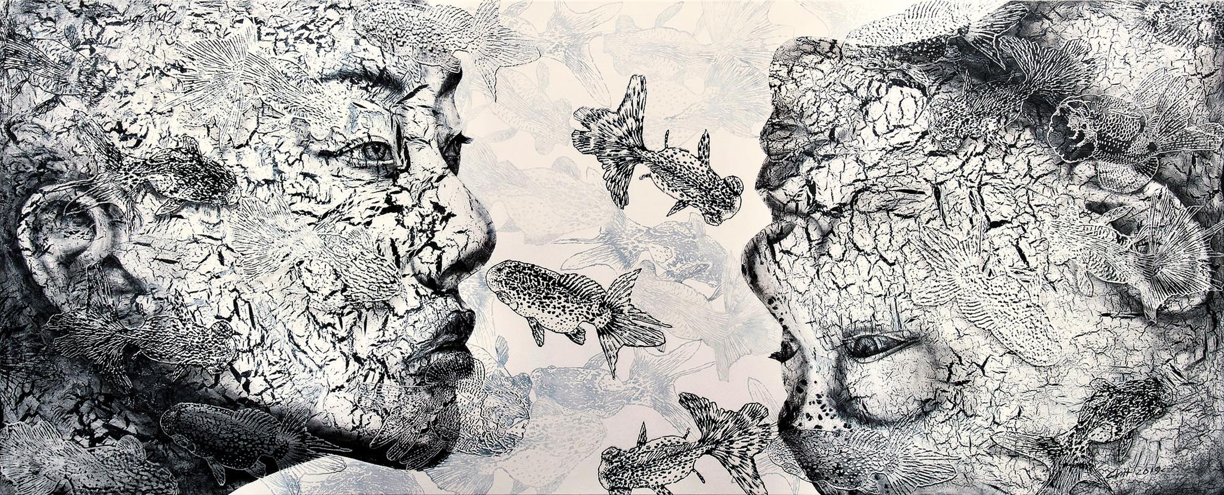 Artwork by Vichit Nongnual, BEYOND MYSELF, Made of Mixed media/canvas