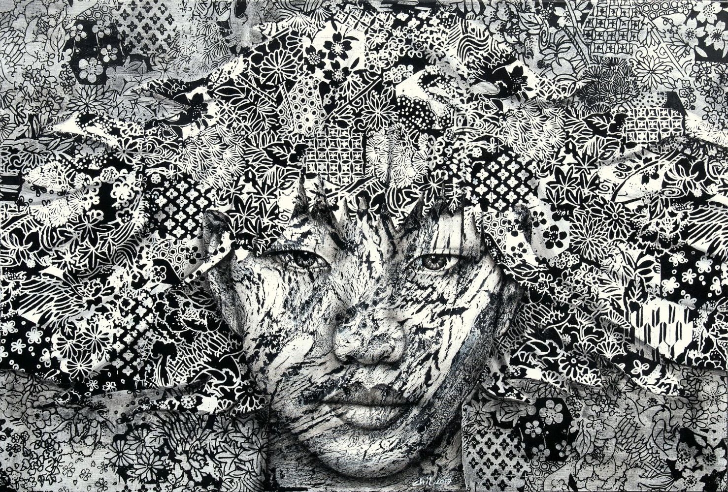 Artwork by Vichit Nongnual, SOULMATE, Made of Mixed media/canvas