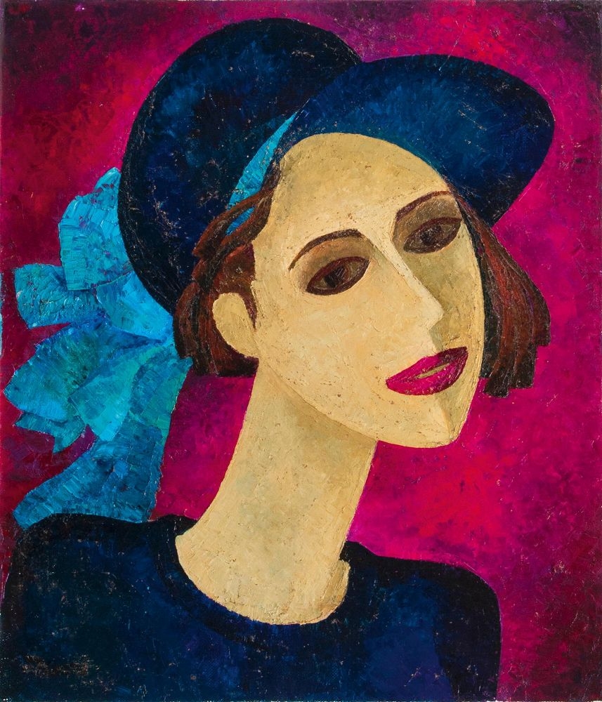 Artwork by Anastasija D. Dmitrieva, PORTRAIT OF A WOMAN, Made of Oil/canvas