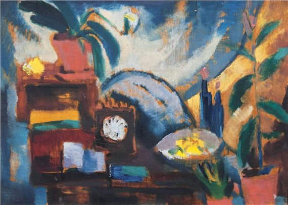 RUBBER PLANT AND QUINCES by Dorothea Maetzel-Johannsen, 1921