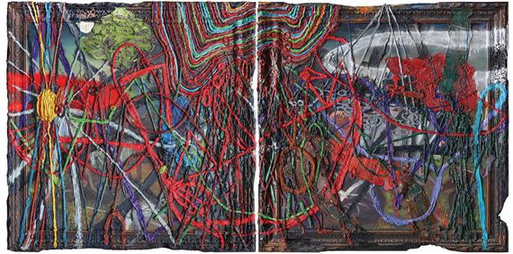 Abstract I and Abstract II Diptych by Jigger Cruz, 2015