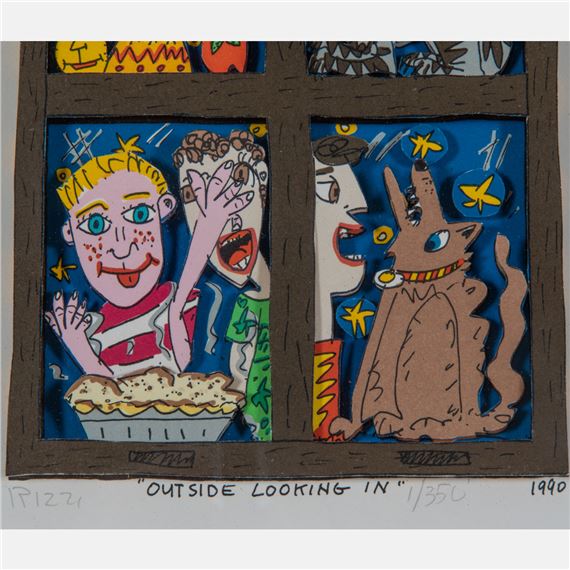 James Rizzi | Outside Looking In (1990) | MutualArt