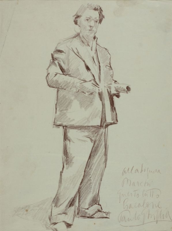 Artwork by Paolo Ghiglia, RITRATTO, Made of Sanguine on paper