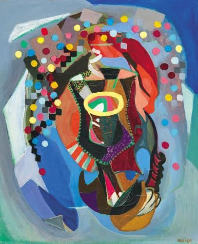 Abstract composition by Endre Rozsda, around 1943