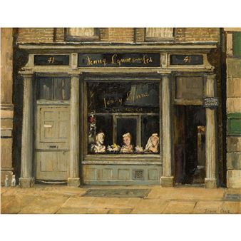 SHOP WINDOW OF JENNY LYNNE (LONDON) LTD, EASTCASTLE STREET - John Vicat Cole
