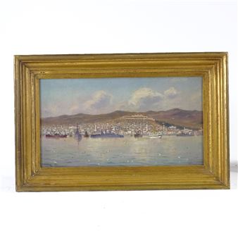 Warships off the coast - E. Gutman