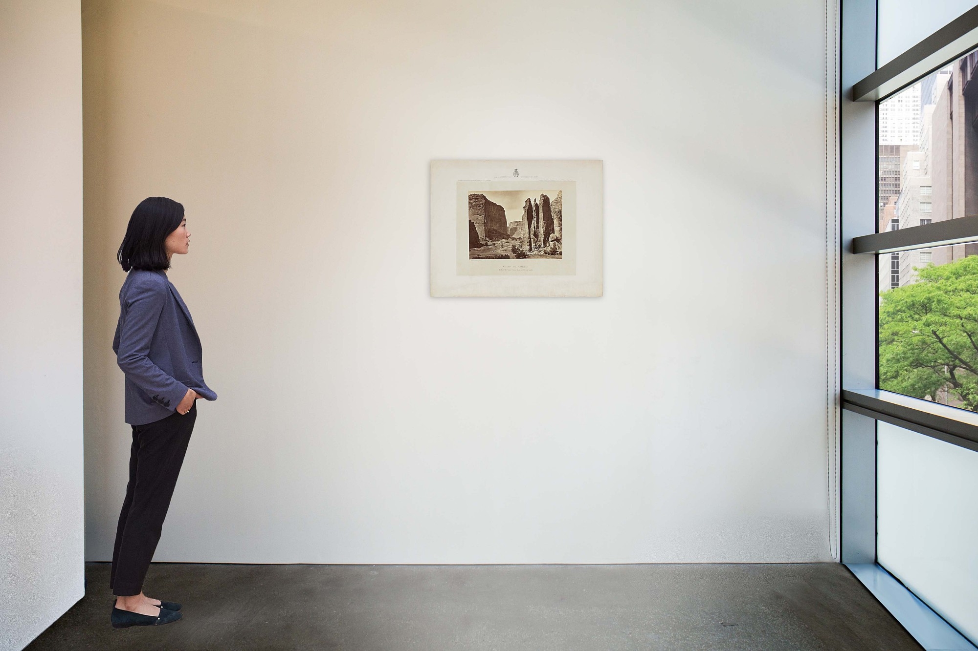 Artwork by Timothy H. O'Sullivan, CAÑON DE CHELLE, WALLS OF THE GRAND CAÑON ABOUT  FEET IN HEIGHT, Made of albumen print