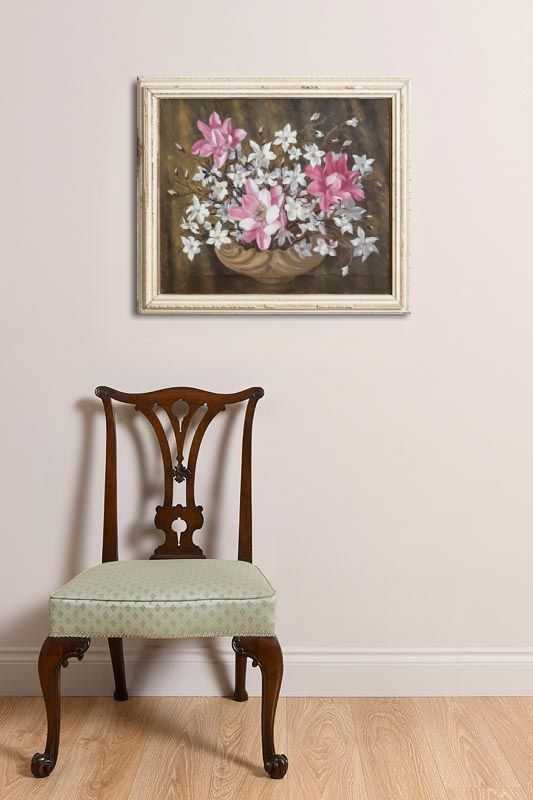 Artwork by Desmond Kenny, Still Life with Flowers, Made of oil on board