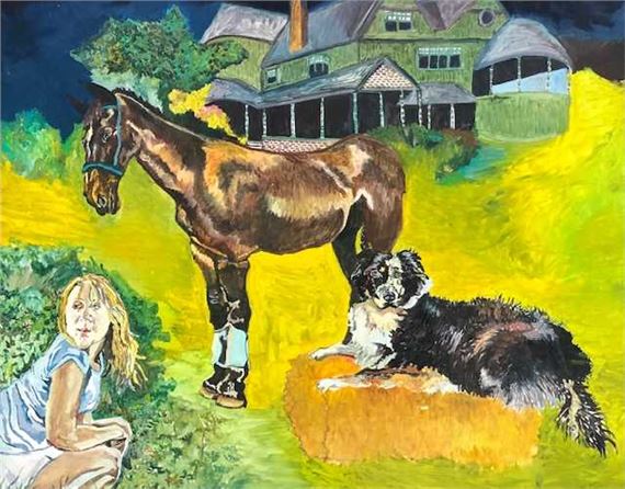 HORSE AND DOG BY AMY BURCHARD by Amy Burchard