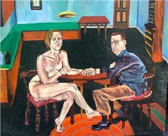 COUPLE AT TABLE BY AMY BURCHARD - Amy Burchard