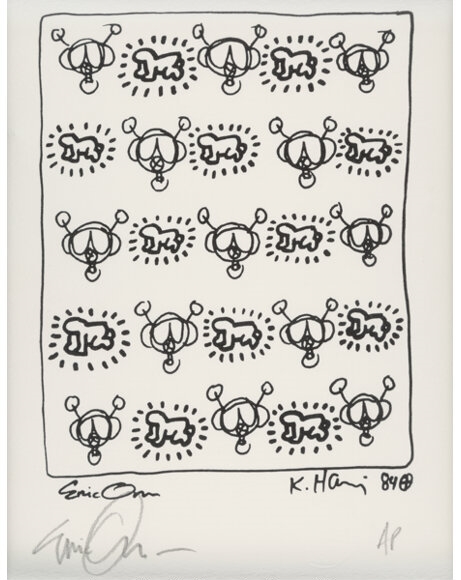Keith Haring | Repeat and Rappin' Max Robot (three works) | MutualArt
